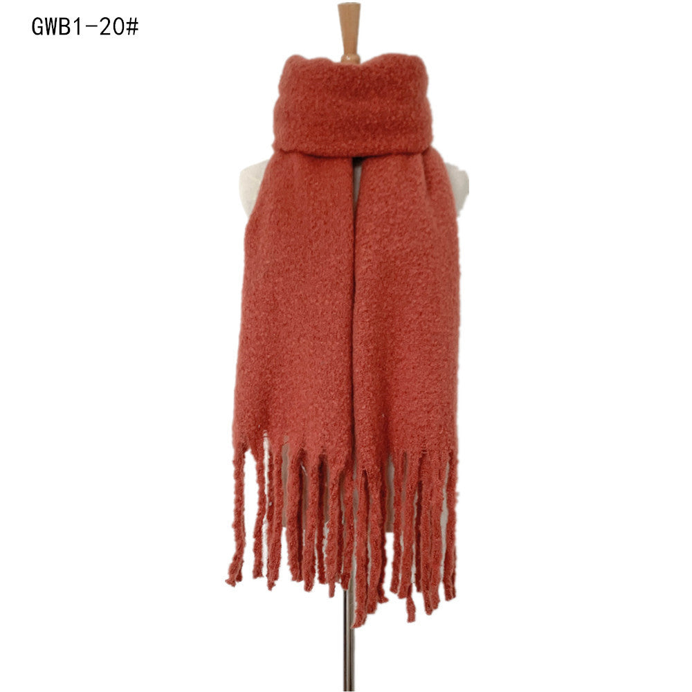 Winter Tassels Women Scarfs/capes