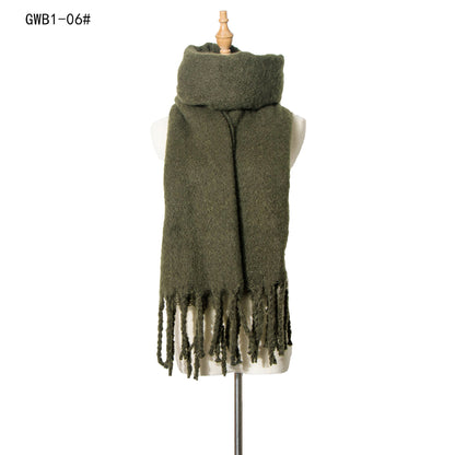 Winter Tassels Women Scarfs/capes