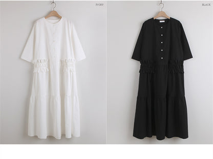 Casual Ruffled Women Long Shirt Dresses