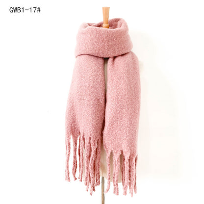 Winter Tassels Women Scarfs/capes