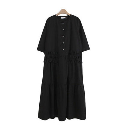 Casual Ruffled Women Long Shirt Dresses