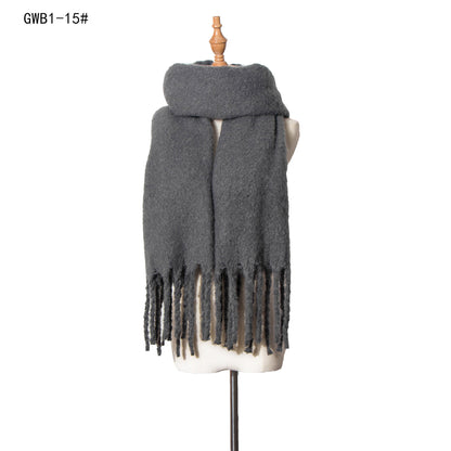 Winter Tassels Women Scarfs/capes