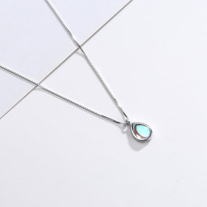 Sterling Sliver Water Drop Pendant Necklace