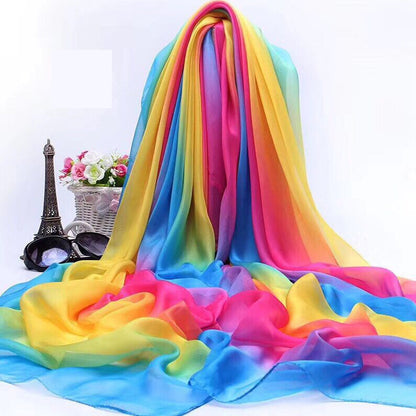 Rainbow Color See Through Summer Beach Towel