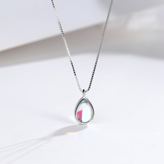 Sterling Sliver Water Drop Pendant Necklace