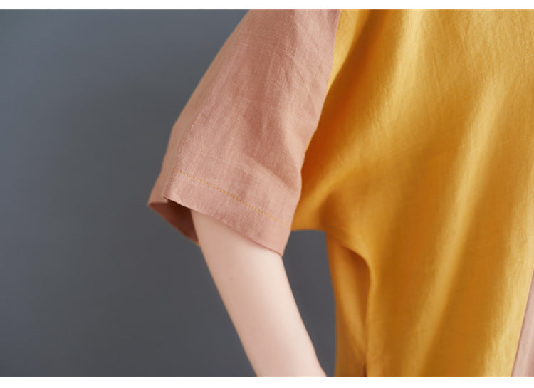 Women Summer Linen Plus Sizes Vintage Dresses