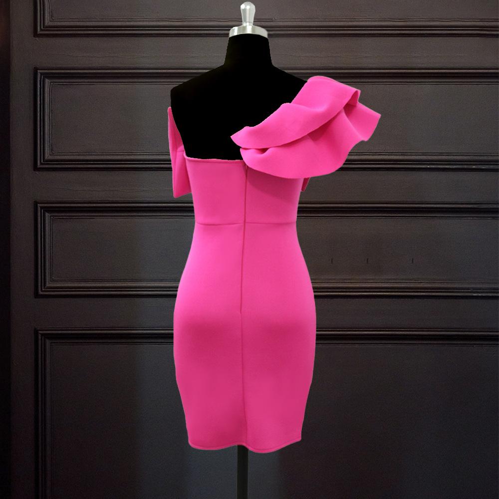 One Shoudler Sexy Mini Dresses-STYLEGOING
