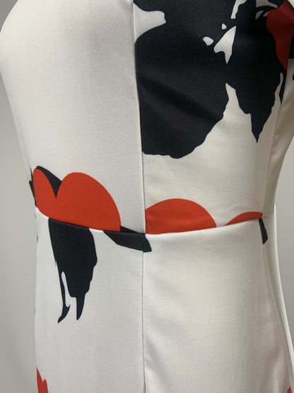 Sexy Round Neck Floral Print Bodycon Sheath Dresses