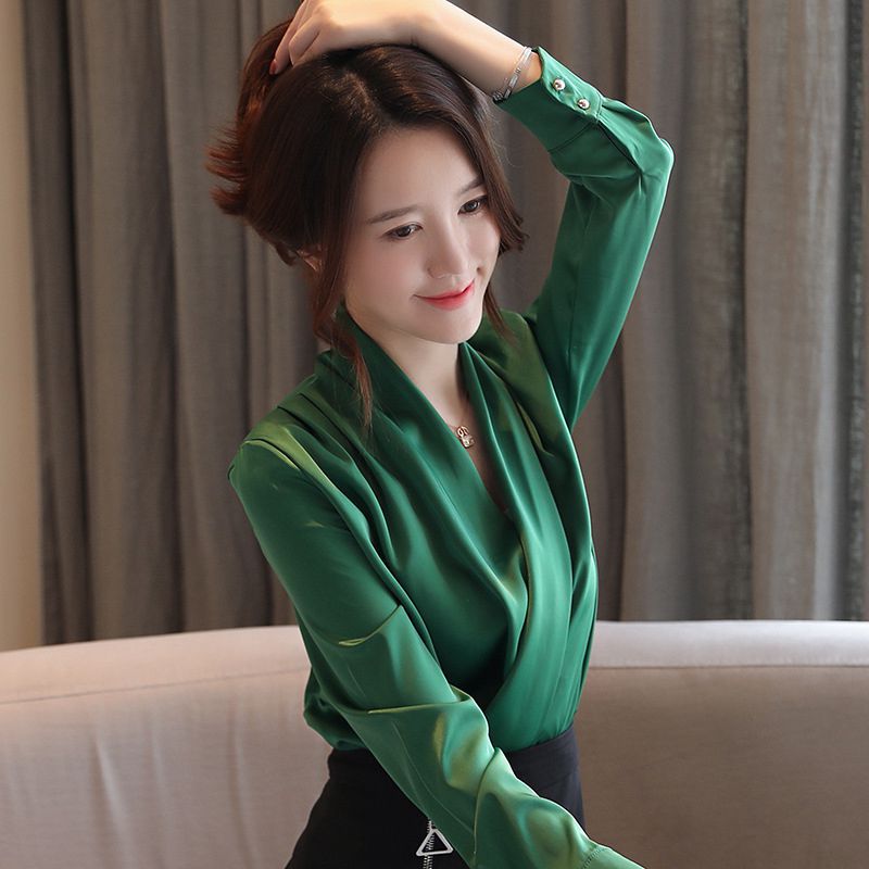 Summer Office Lady Long Sleeves Chiffon Shirts
