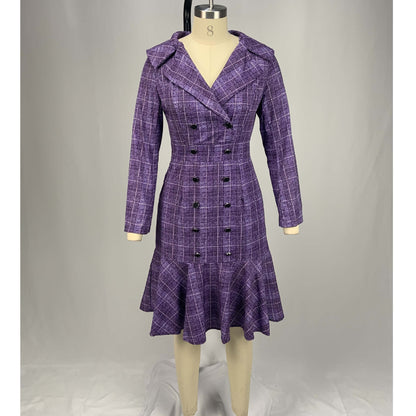 Elegant Office Lady Women Plus Sizes Dresses