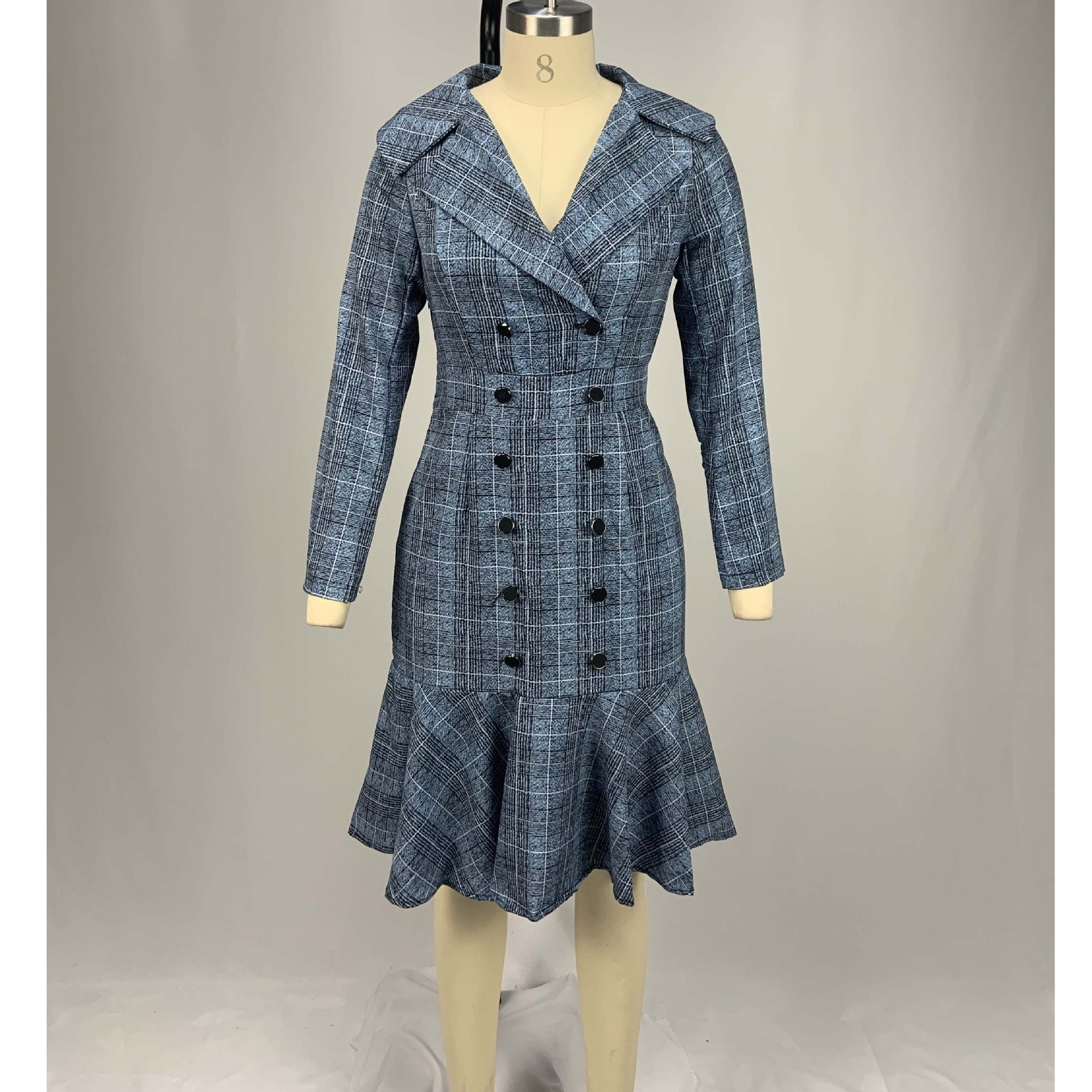 Elegant Office Lady Women Plus Sizes Dresses