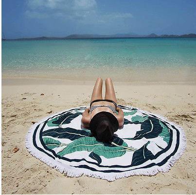 Women Summer Beach Fast Drying Print Beach Towel-STYLEGOING