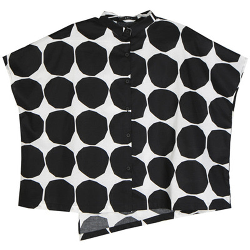 Designed Black and White Dot Short  T Shirts and Skits