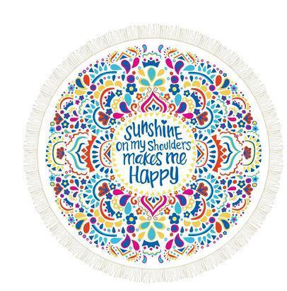 Women Summer Beach Fast Drying Print Beach Towel-STYLEGOING