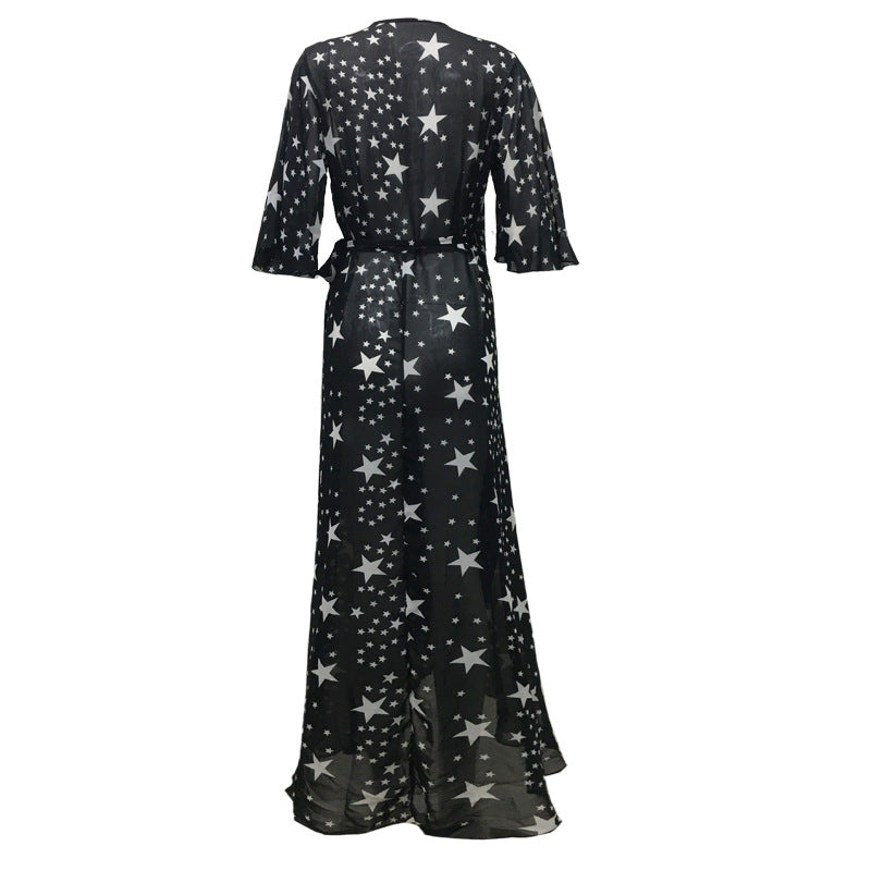 Summer Women Chiffon Long Beach Dresses Cover Ups