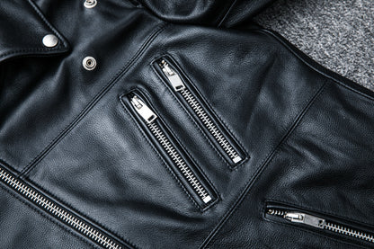 Designed Motorcycle Cowhide Leather Jackets for Men