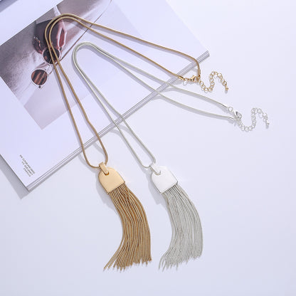 Women Fashion Tassels Long Sweater Chains