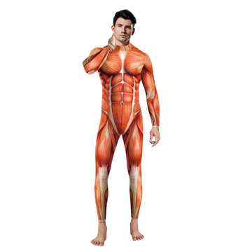 3D Colorful Print Cosplay Jumpsuits for Men
