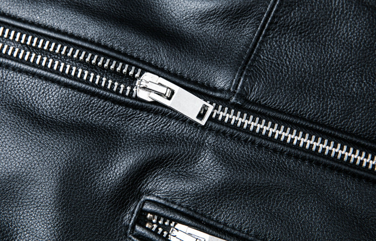 Designed Motorcycle Cowhide Leather Jackets for Men