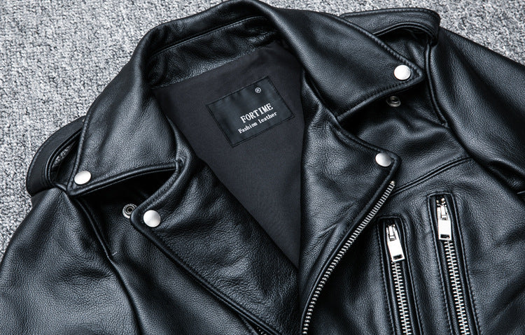 Designed Motorcycle Cowhide Leather Jackets for Men