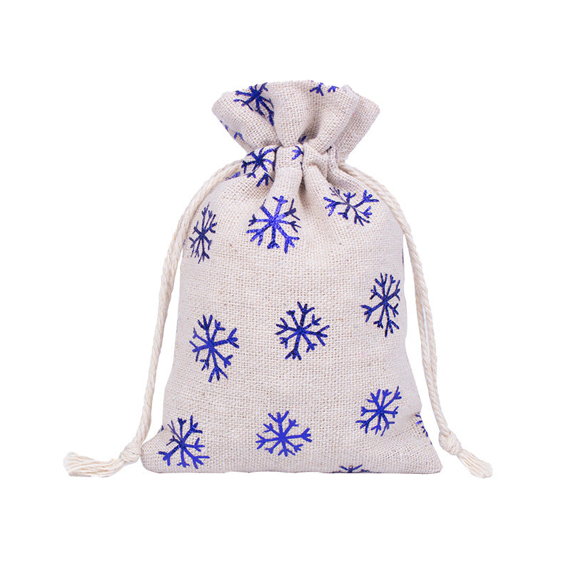 Merry Christmas Linen Candy Bag 50pcs/Set