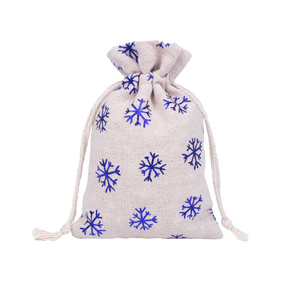 Merry Christmas Linen Candy Bag 50pcs/Set