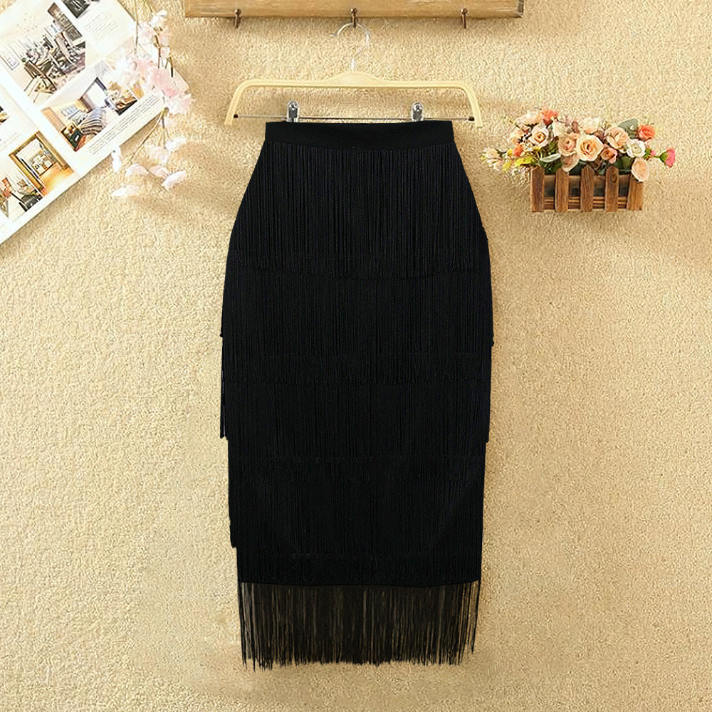Sexy High Waist Tassels Skirts