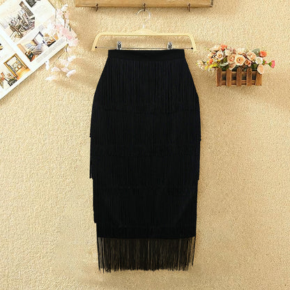 Sexy High Waist Tassels Skirts
