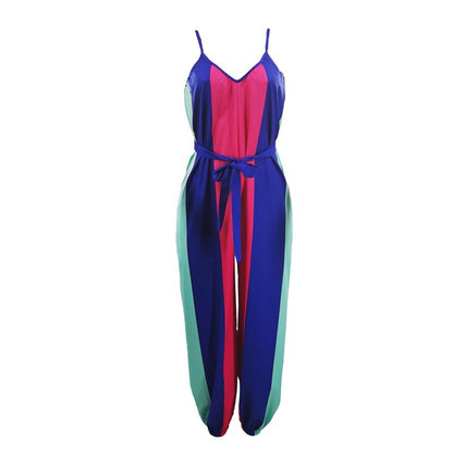 Summer Colorful Striped Women Jumpsuits