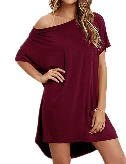 Casual Round Neck Short Daily Dresses