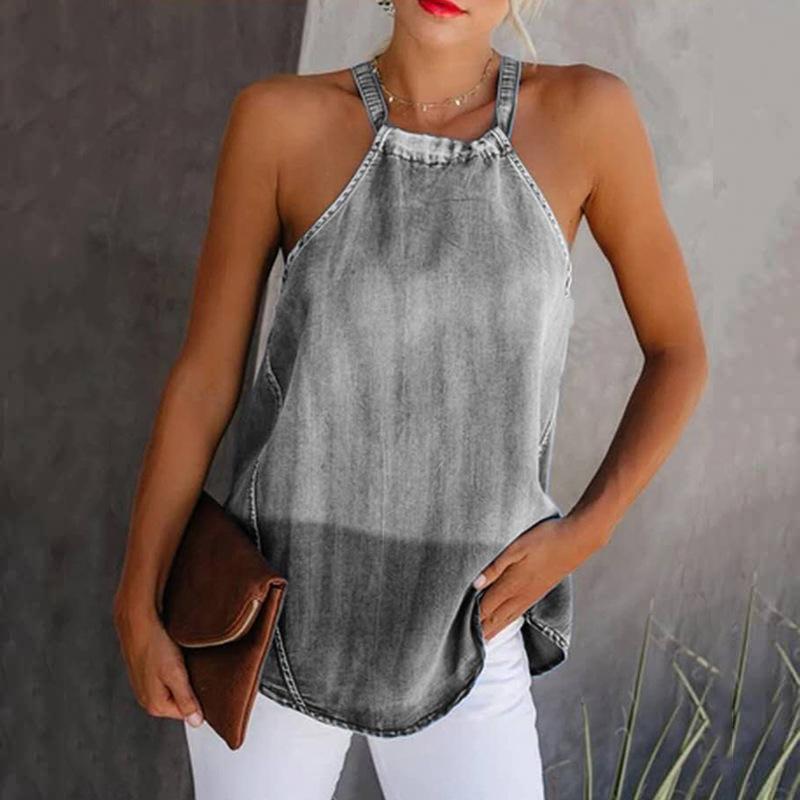 Summer Sexy Round Neck Crop Tops-STYLEGOING