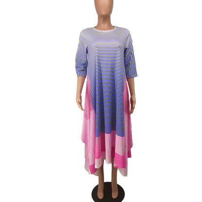 Casual Vintage Women Plus Sizes Mini Length Dresses