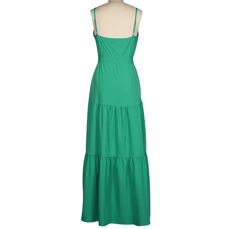 Sexy V Neck Women Long Dresses