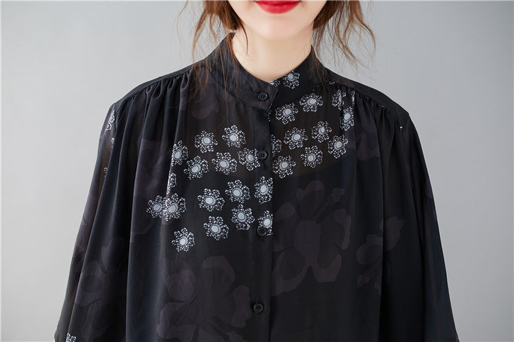 Summer Fashion Plus Sizes Chiffon Shirts Dresses