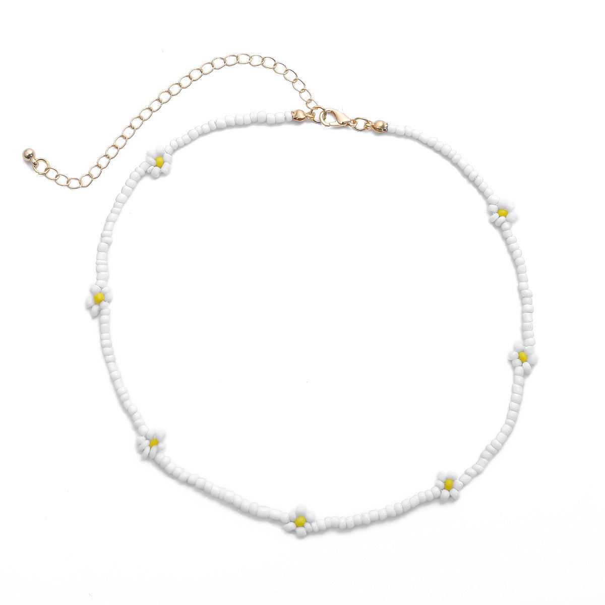 Handmade Colorful Beads String Daisy Design Necklaces for Women