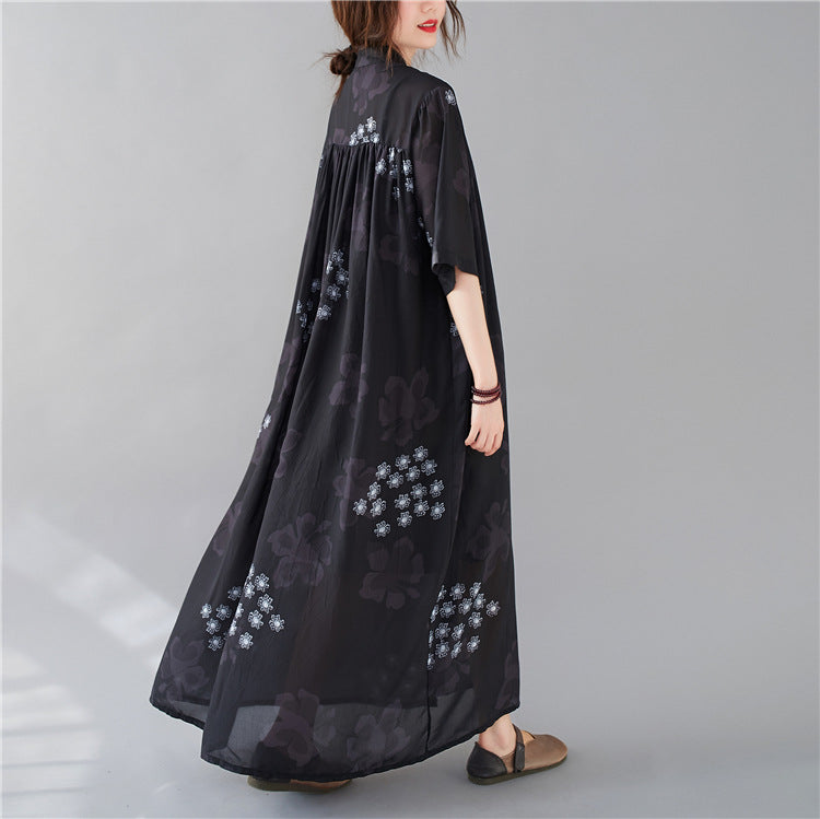 Summer Fashion Plus Sizes Chiffon Shirts Dresses