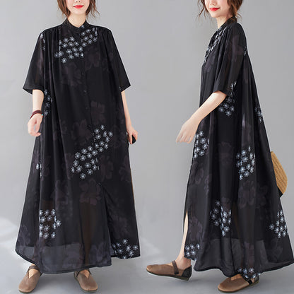 Summer Fashion Plus Sizes Chiffon Shirts Dresses