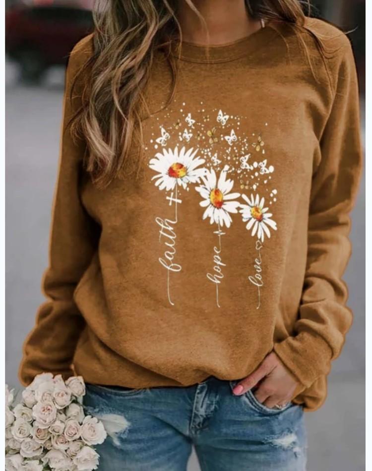 Fall Round Neck Leisure Loose Sweaters-STYLEGOING