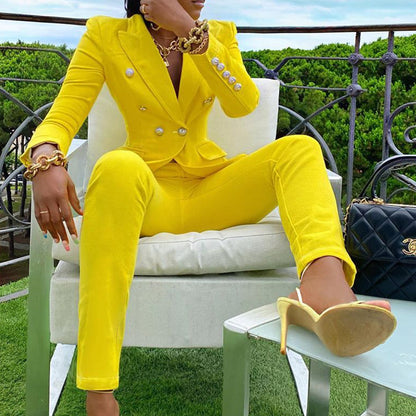 Casual Women Office Lady Two Pieces Suits