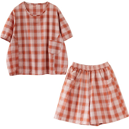 Summer Short Sleeves T Shirts and Shorts Women Suits