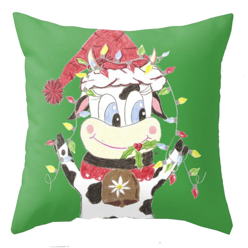 5pcs/package Christmas Green Pillow Case