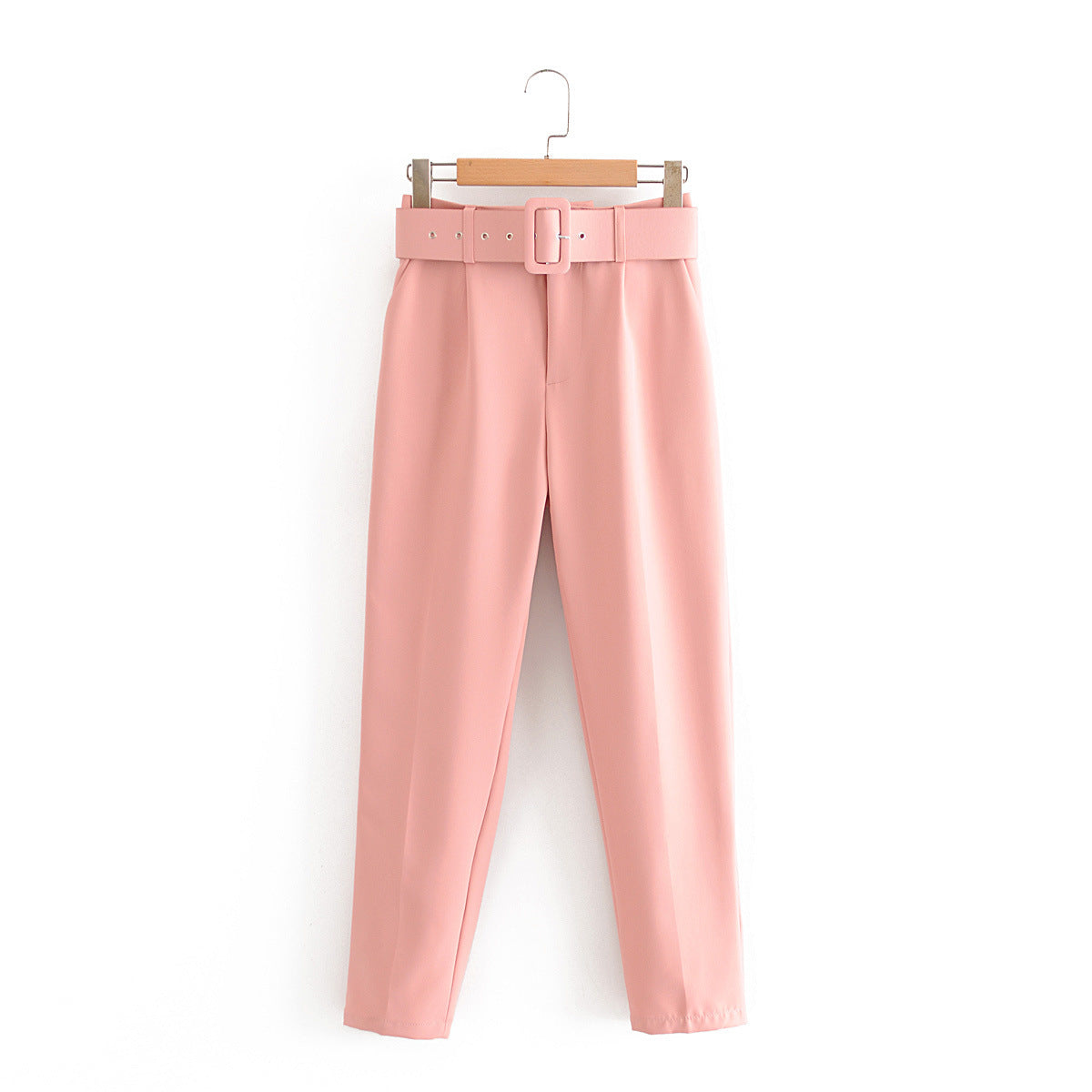 Women High Waist Casual Cropped Pants