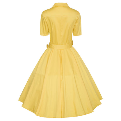 Elegant Cotton Short Sleeves Dresses