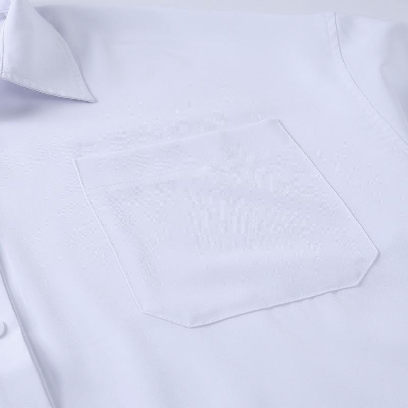 White Long Sleeves Stand Collar Women Shirts-White-One Size-Free Shipping at meselling99
