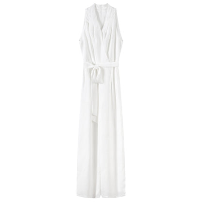 Classy V Neck Sleeveless Halter Women Jumsuits-STYLEGOING
