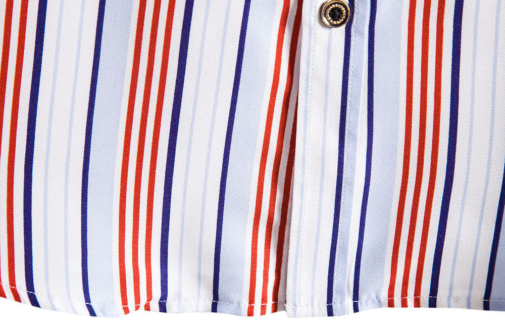 Men's Striped Short Sleeves Summer Beach T Shirts