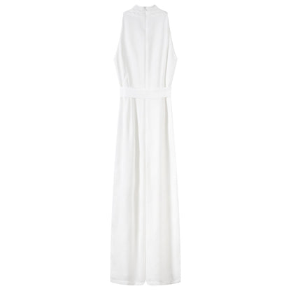 Classy V Neck Sleeveless Halter Women Jumsuits-STYLEGOING