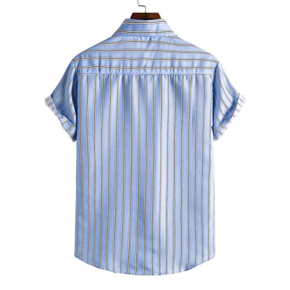 Men's Striped Short Sleeves Summer Beach T Shirts