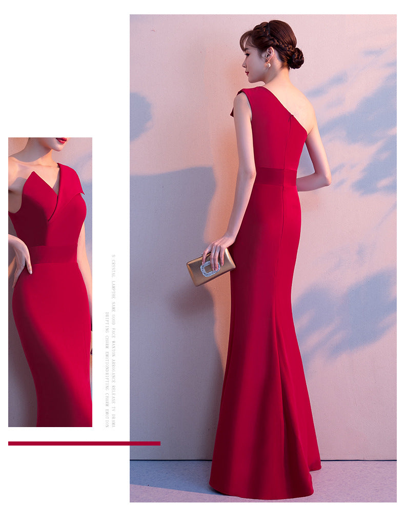 Sexy One Shoulder Evening Party Dresses