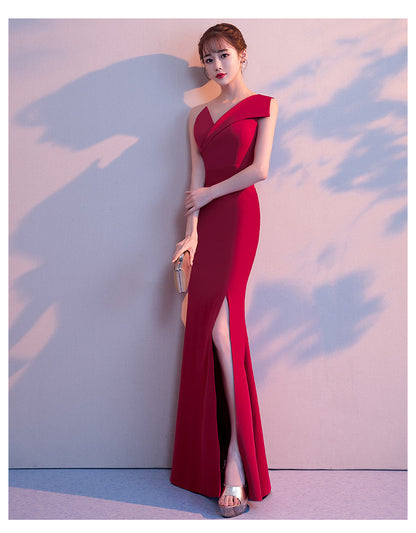Sexy One Shoulder Evening Party Dresses